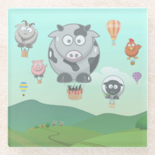 Balloon Animals Glass Coaster