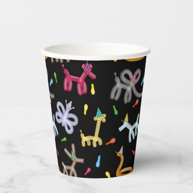 Balloon Animals Kids Party Theme Paper Cups (Front)