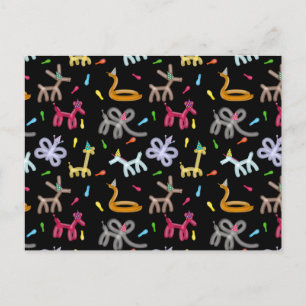 Balloon Animals Kids Party Theme Postcard