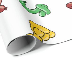 Balloon animals party design wrapping paper