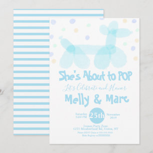 Balloon Animals Transparent Dots Invitation