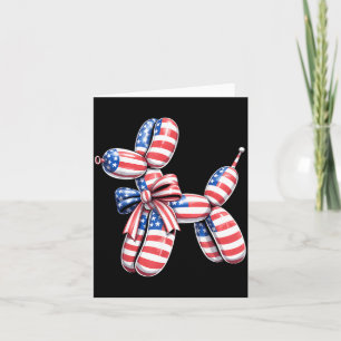 Balloon Artist American Balloon Dog USA Flag Card