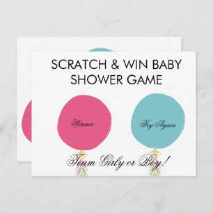 Balloon Baby Gender Reveal DIY Scratch Card
