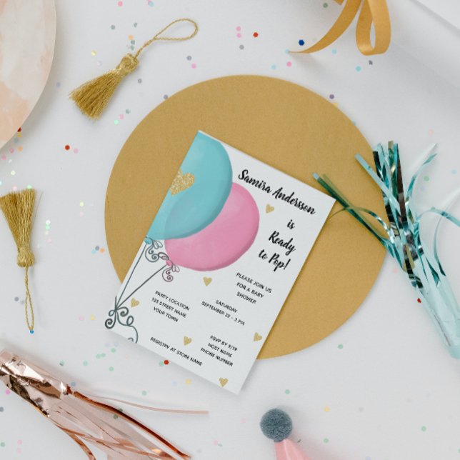 Balloon Baby Shower Invitation (Creator Uploaded)