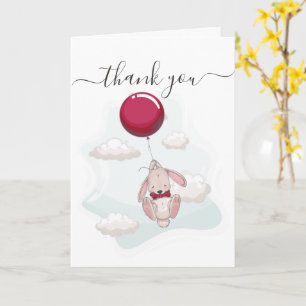 Balloon Baby Shower Thank You  Card