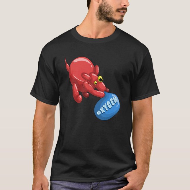 Balloon Balloon Animal Dog Inhaling Oxygen T-Shirt (Front)