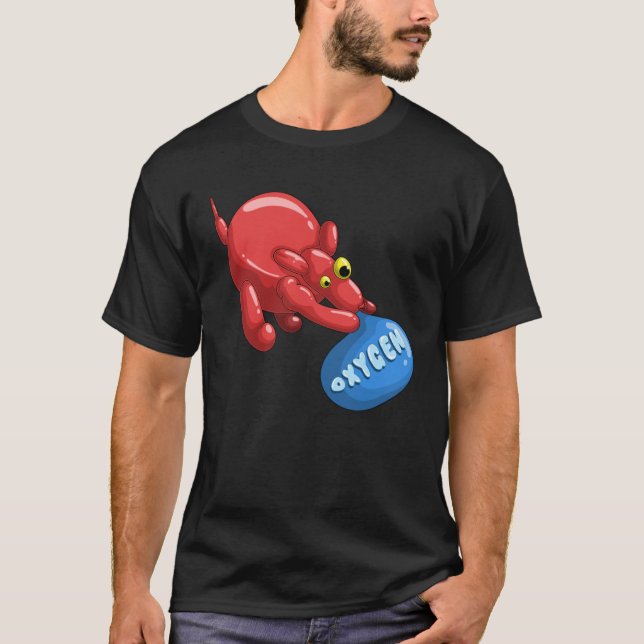 Balloon  Balloon Animal Dog Inhaling Oxygen T-Shirt (Front)