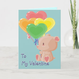 Balloon Bear Greeting Card