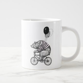 Balloon Bicycle Bear Large Coffee Mug