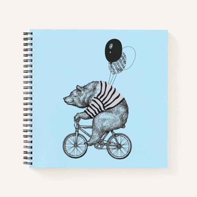 Balloon Bicycle Bear Notebook (Front)
