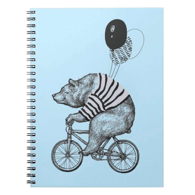Balloon Bicycle Bear Notebook (Front)