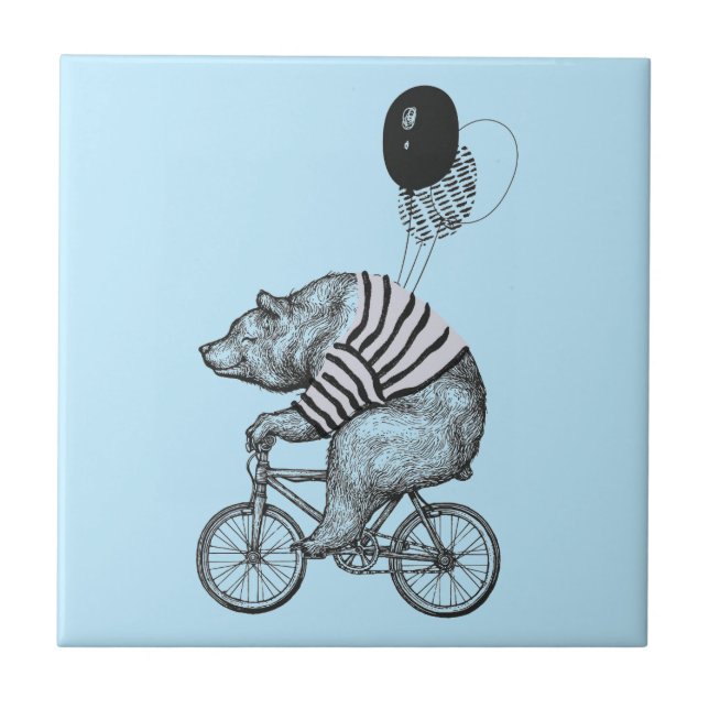 Balloon Bicycle Bear Tile (Front)
