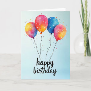 Balloon Birthday Art Card