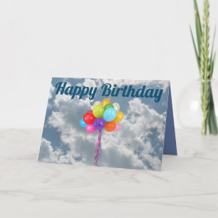 Balloon Blank Happy Birthday Card