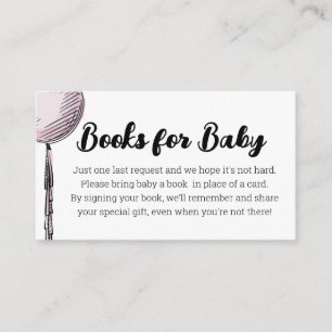 Balloon Books For Baby Enclosure Card
