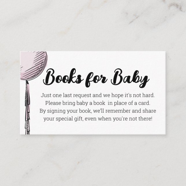 Balloon Books For Baby Enclosure Card (Front)