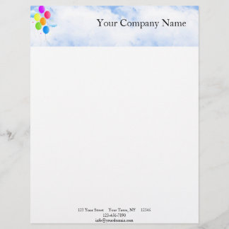 Balloon Bouquet Letterhead Template