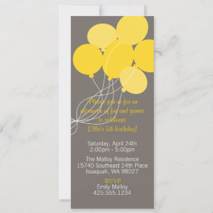 Balloon Bouquet Party Invitation