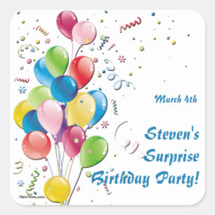 Balloon Bouquet Sticker/Return Address Label