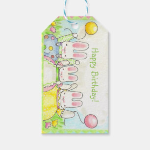 Balloon Bunnies gift tag