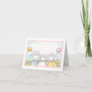 Balloon Bunny Birthday Card