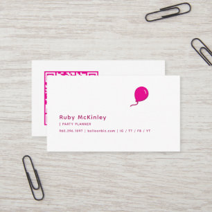 Balloon Business Logo QR Code Card