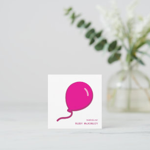 Balloon Business Logo QR Code Square Business Card
