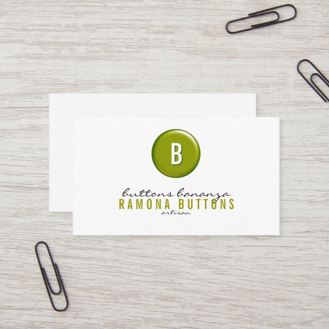 Balloon Button Business Card (Front/Back In Situ)
