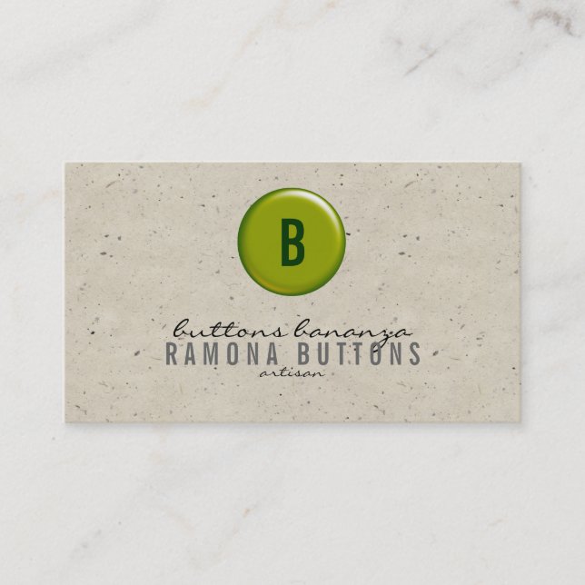 Balloon Button Speckle Business Card (Front)
