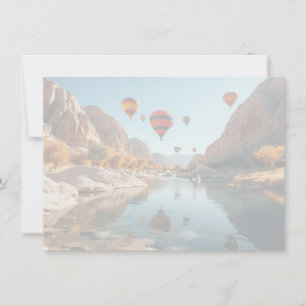 Balloon Canyon Scene Flat Note Card