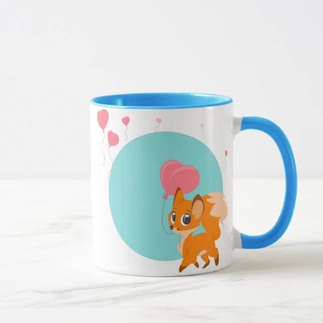 Balloon Day Fox Shirt Mug (Right)