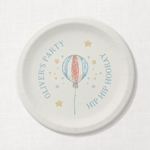 Balloon Daydream Personalised Birthday Party Plate