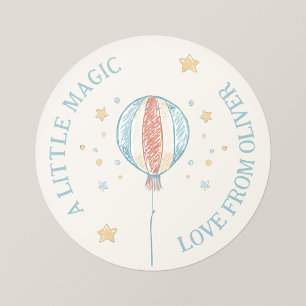 Balloon Daydream Personalised Round Stickers