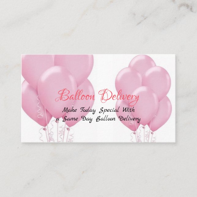 Balloon Delivery Business Card (Front)