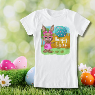 Balloon Diva Bunny Funny Pink Glasses Easter T-Shirt