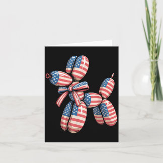 Balloon Dog Balloon Twisting 4th of July American Card