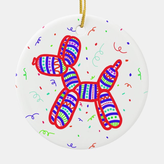 Balloon Dog Christmas Ornament (Front)