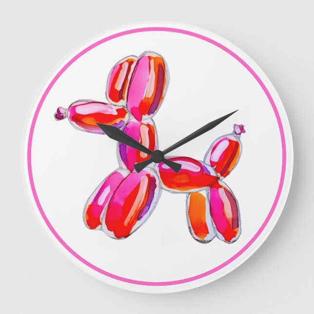 Balloon Dog Large Clock (Front)