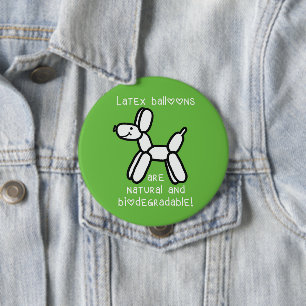 Balloon Dog Latex Balloons are Natural Button