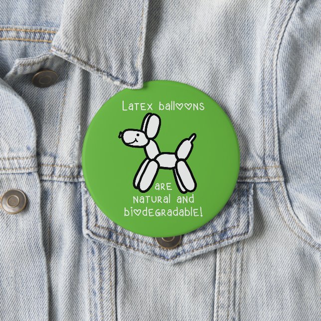 Balloon Dog Latex Balloons are Natural Button (In Situ)