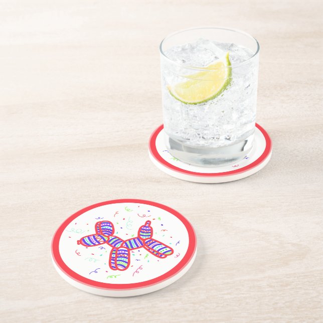 Balloon Dog Party Coasters (Side)