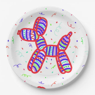 Balloon Dog Party Paper Plates