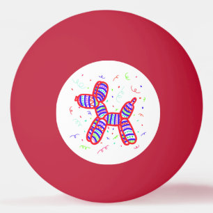 Balloon Dog with Confetti Ping Pong Ball