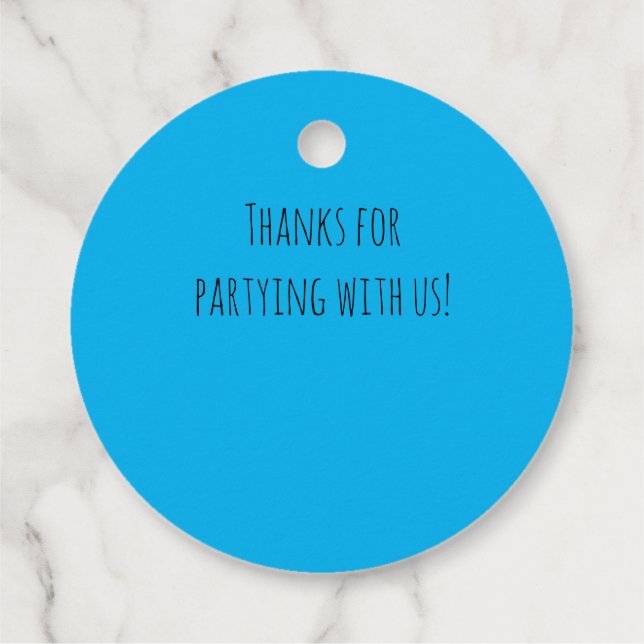 Balloon Dogs Party Favour Tags (Back)