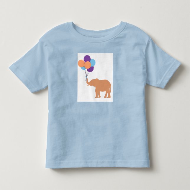 Balloon Elephant Toddler T-Shirt (Front)