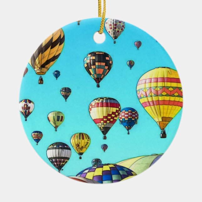 Balloon Fiesta Not Air Balloons Ceramic Tree Decoration (Front)