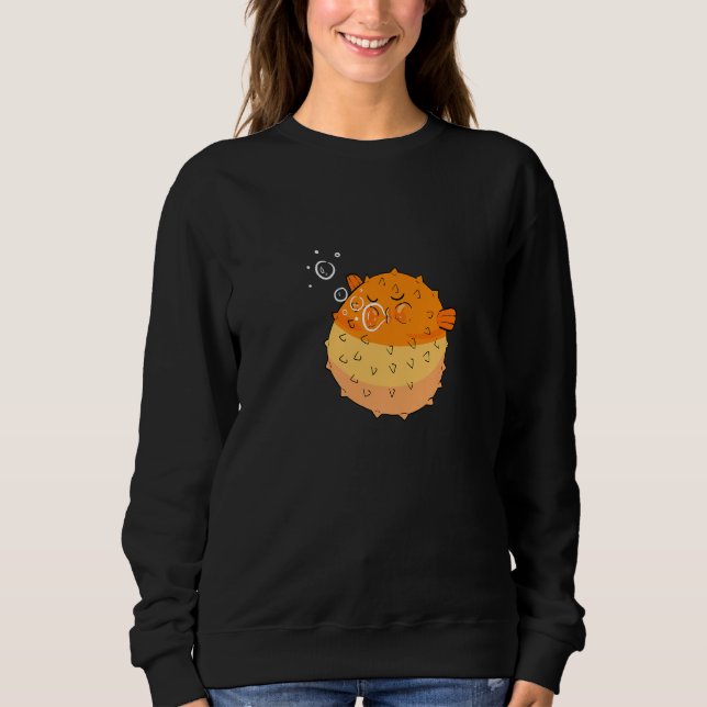 Balloon Fish Blowfish Puffer Fish Sweatshirt (Front)