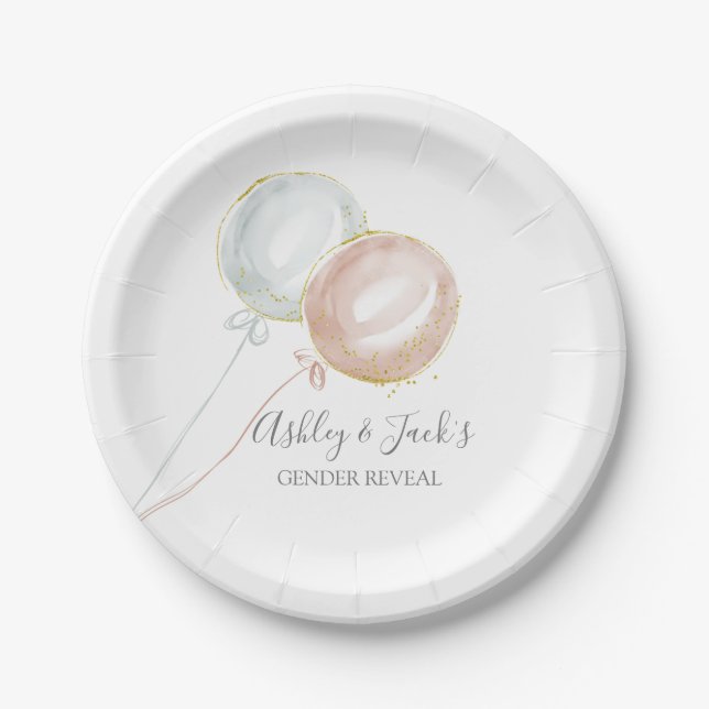 Balloon Gender paper plates (Front)