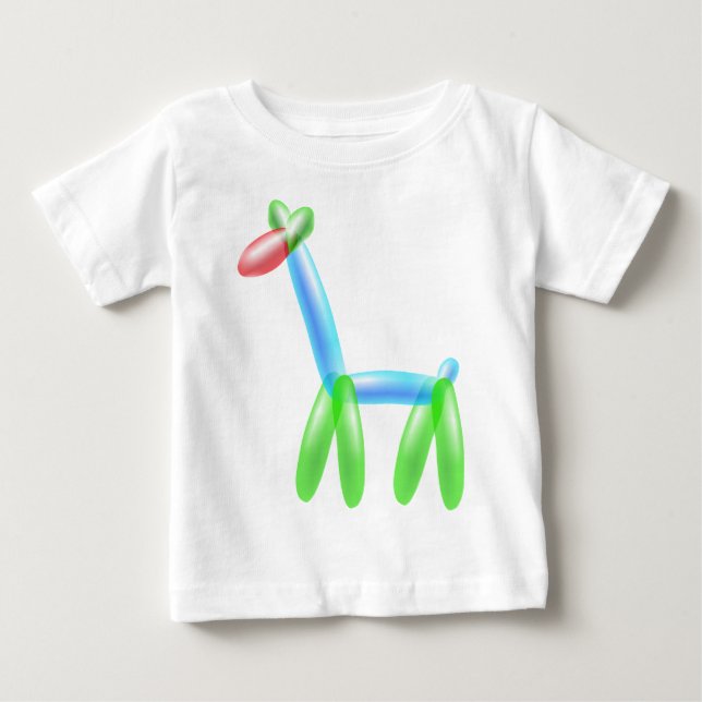 Balloon Giraffe Baby T-Shirt (Front)