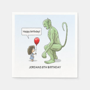 Balloon Girl and Goblin Napkin